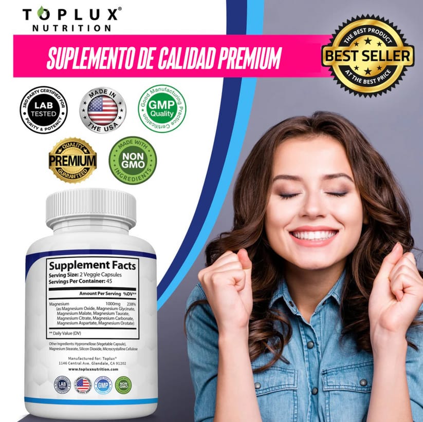 Magnesio Toplux –Suplemento Premium
