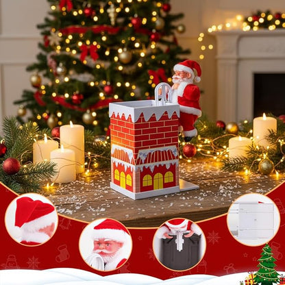 Adorno de Papá Noel con Chimenea